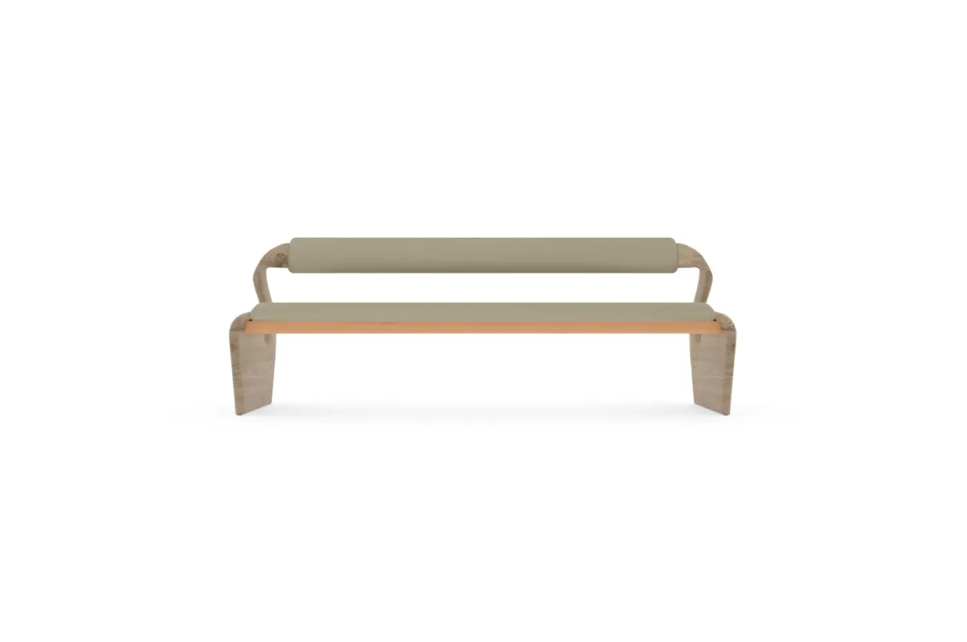 Voglauer Valpin Einzelbank Leder stone/Eiche Altholz 220 cm Voglauer Valpin Einzelbank Leder stone/Eiche Altholz 220 cm