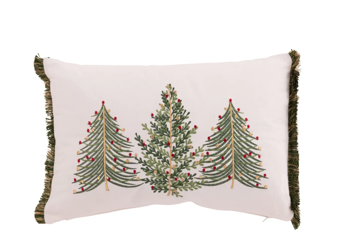 Jolipa Kissen Weihnachtsbaum weiß/grün  45x30x15cm