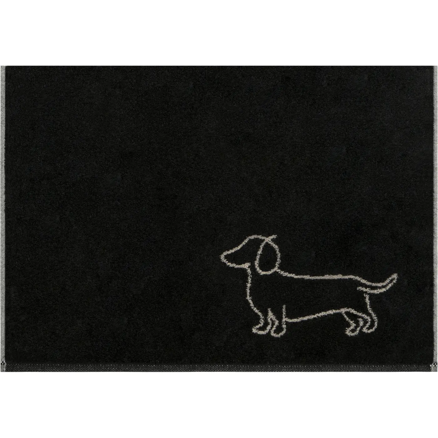 Cawoe Handtuch We love Dog schwraz/beige 50/100 cm