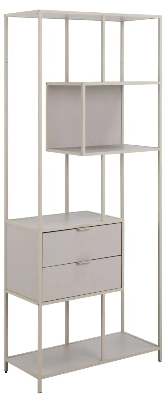 Actona Regal mit Schub Seaford grau 77 x 35 x 185 cm Actona Regal mit Schub Seaford grau 77 x 35 x 185 cm