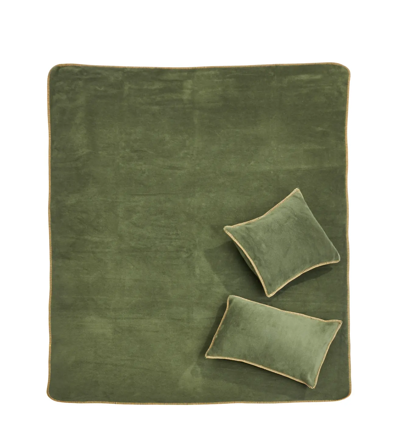 DONE. COZY Kissenhülle khaki 45 x 45 cm