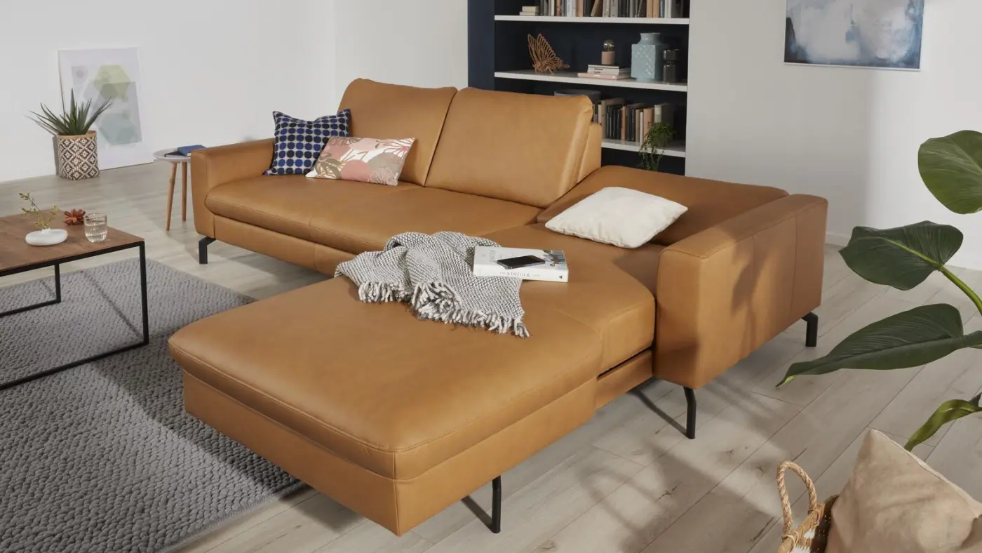 Polinova Eckkombination mit Funktion MM-PN1126 Torro Kurkuma ca.  274  x 179 cm  