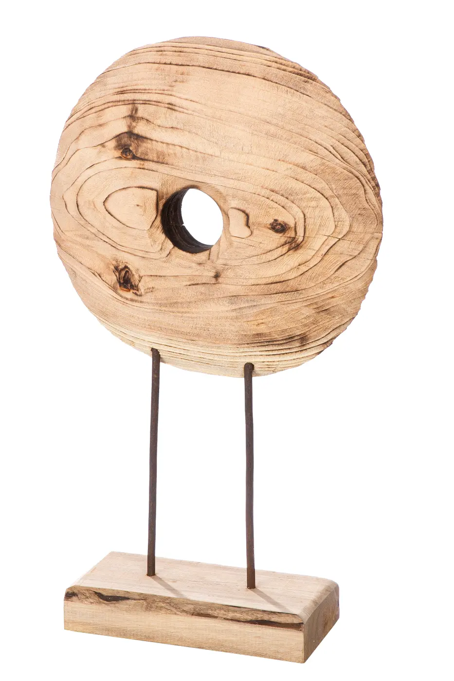 Gilde runde Skulptur auf Base "Taxon" natur 59 cm hoch 