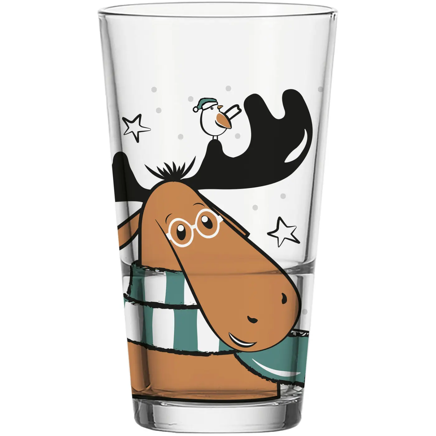 Leonardo Longdrinkbecher Elch  SILENZIO Kalk-Natron Glas mehrfarbig
