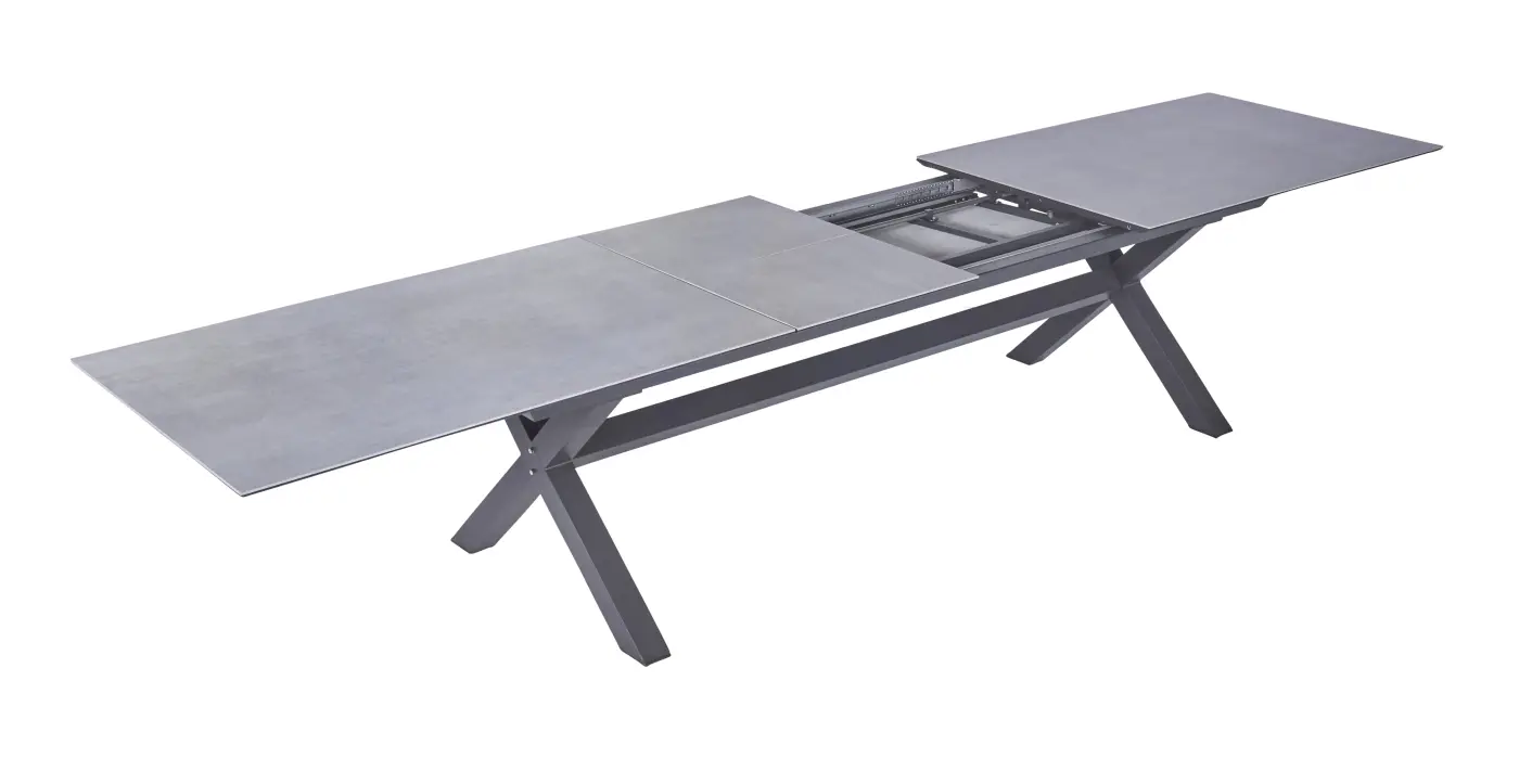 LC Garden Ausziehtisch Serie  Vancouver Beton Optik/anthrazit ca. 280/340/400 x 100 x 76cm
