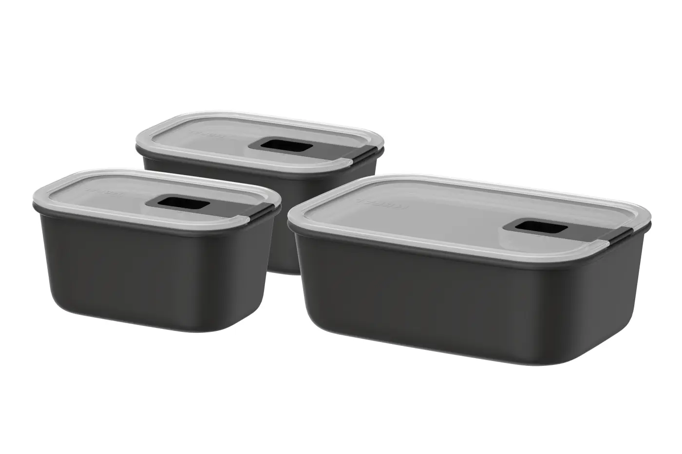 Mepal Set Easyclip 3-teilig (2x 450 ml+1000 Ml) - Nordic Black