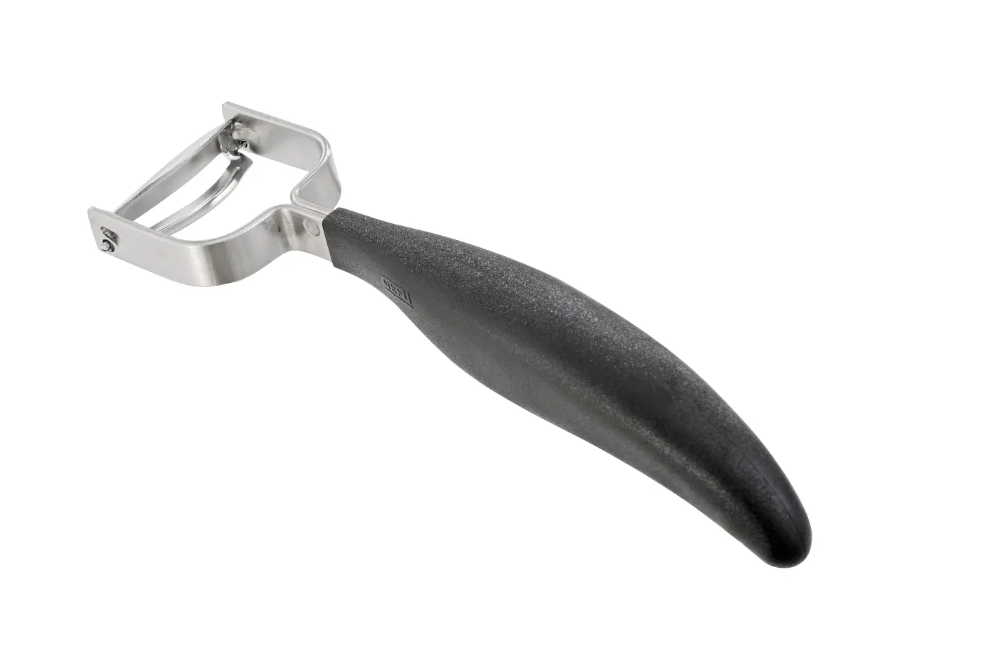 GEFU Spargel- und Möhrenschäler FILIGRANO schwarz/silber hochwertiger Edelstahl|Kunststoff|