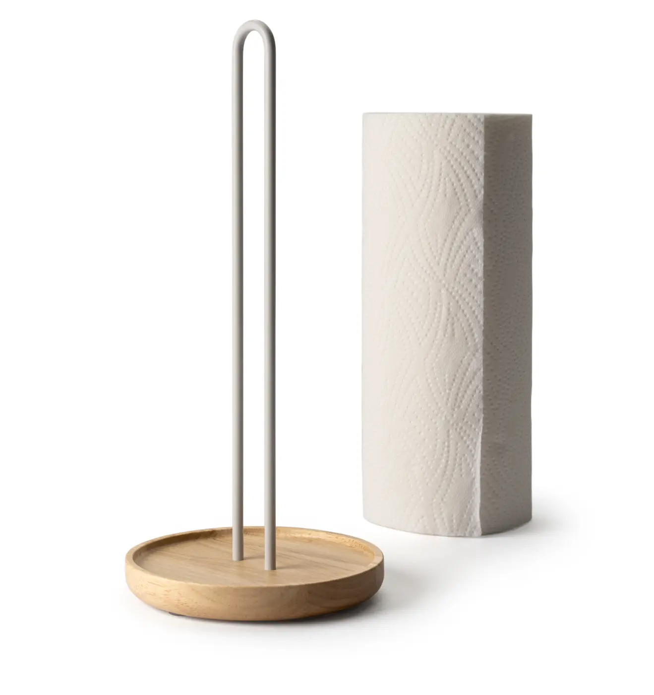 Continenta Küchenrollenhalter Gummibaum Ø14x31,6 cm