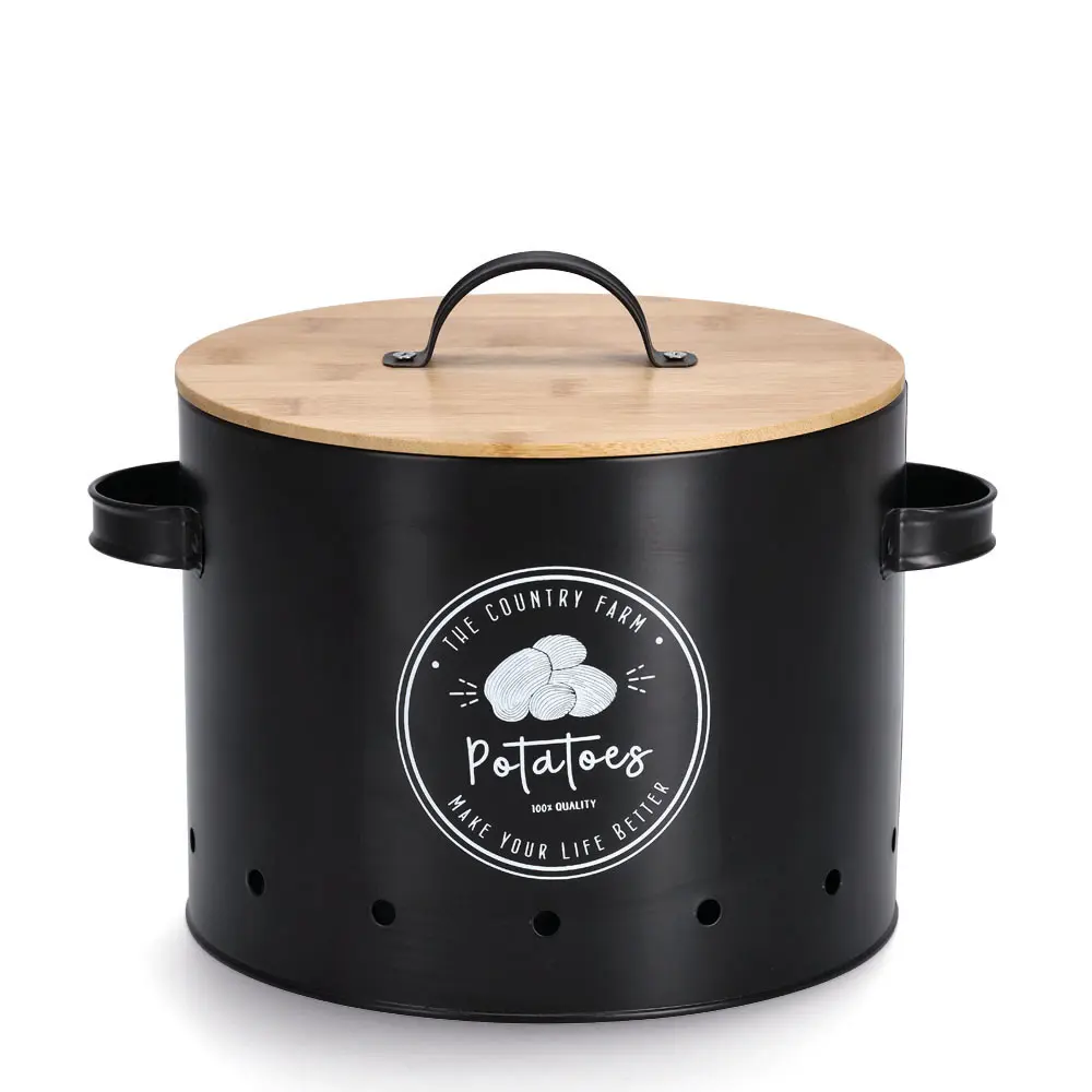 Zeller Vorratsdose m. Bambusdeckel "Potatoes" Metall