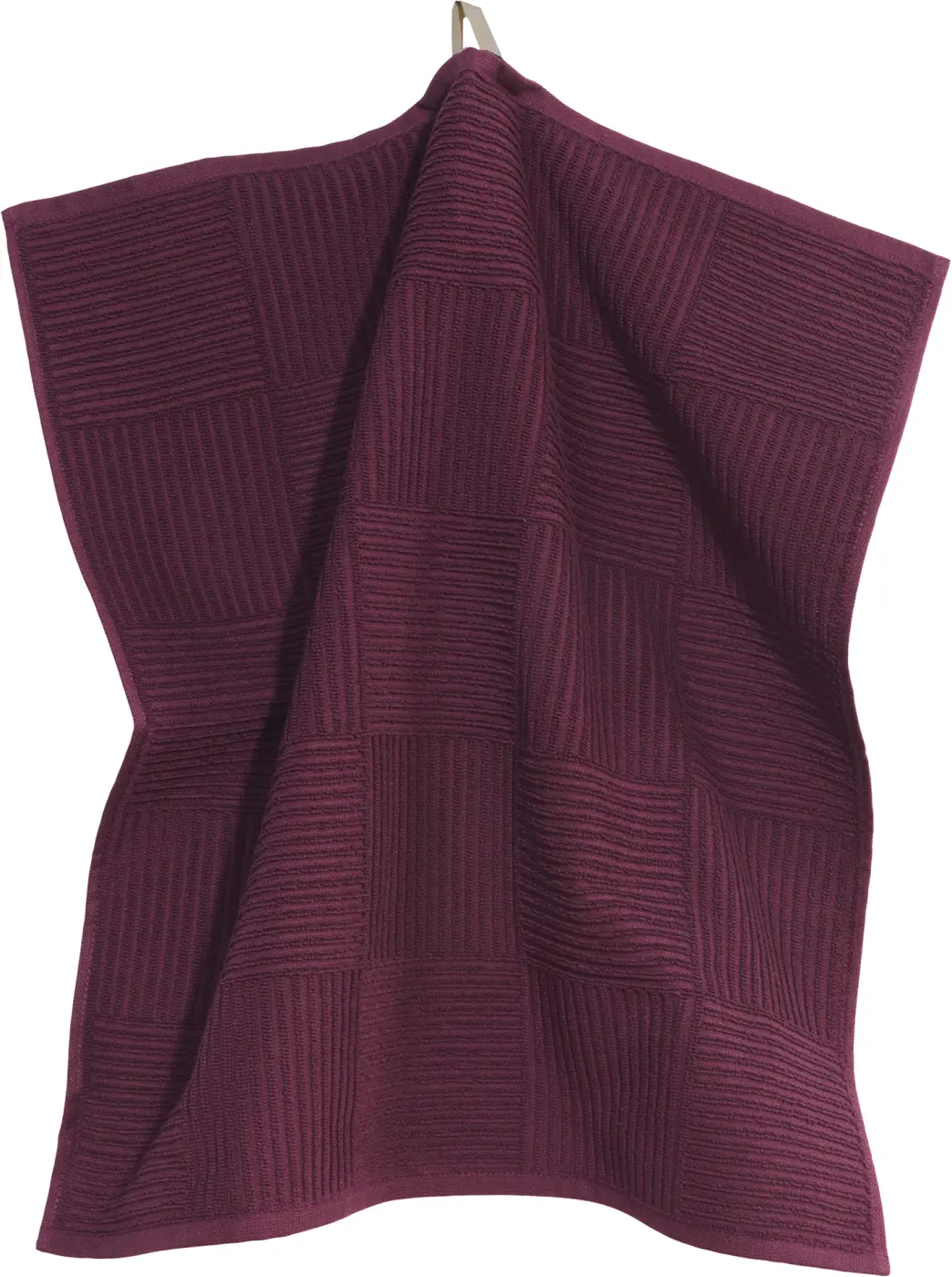 Sander K-Tuch Frottier Adam aubergine 50 x 50