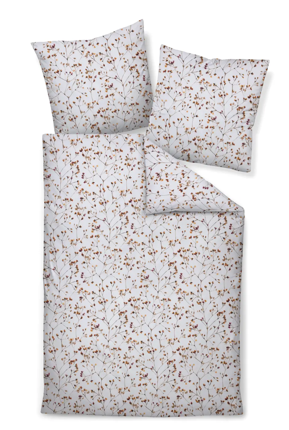 Janine Garnitur Soft-Cotton  beige kupfer 135x200,80x80 cm