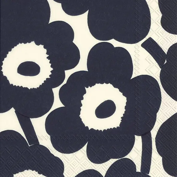 Ihr Cocktail-Servietten UNIKKO dark blue nature 25X25 cm