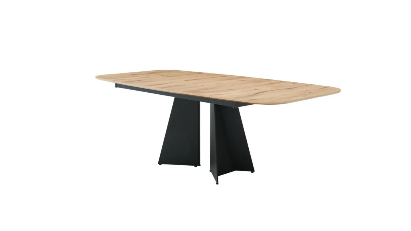 Interliving  Esstisch mit Klappeinlage Serie 5119  Eiche rustico hell geölt ca.220 (320) x 110 x 75 cm