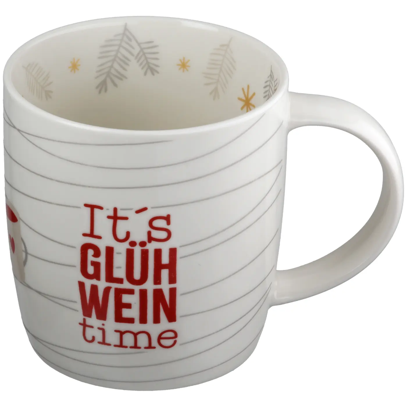 Gilde Handwerk Becher Glühwein Porzellan weiß 9 cm