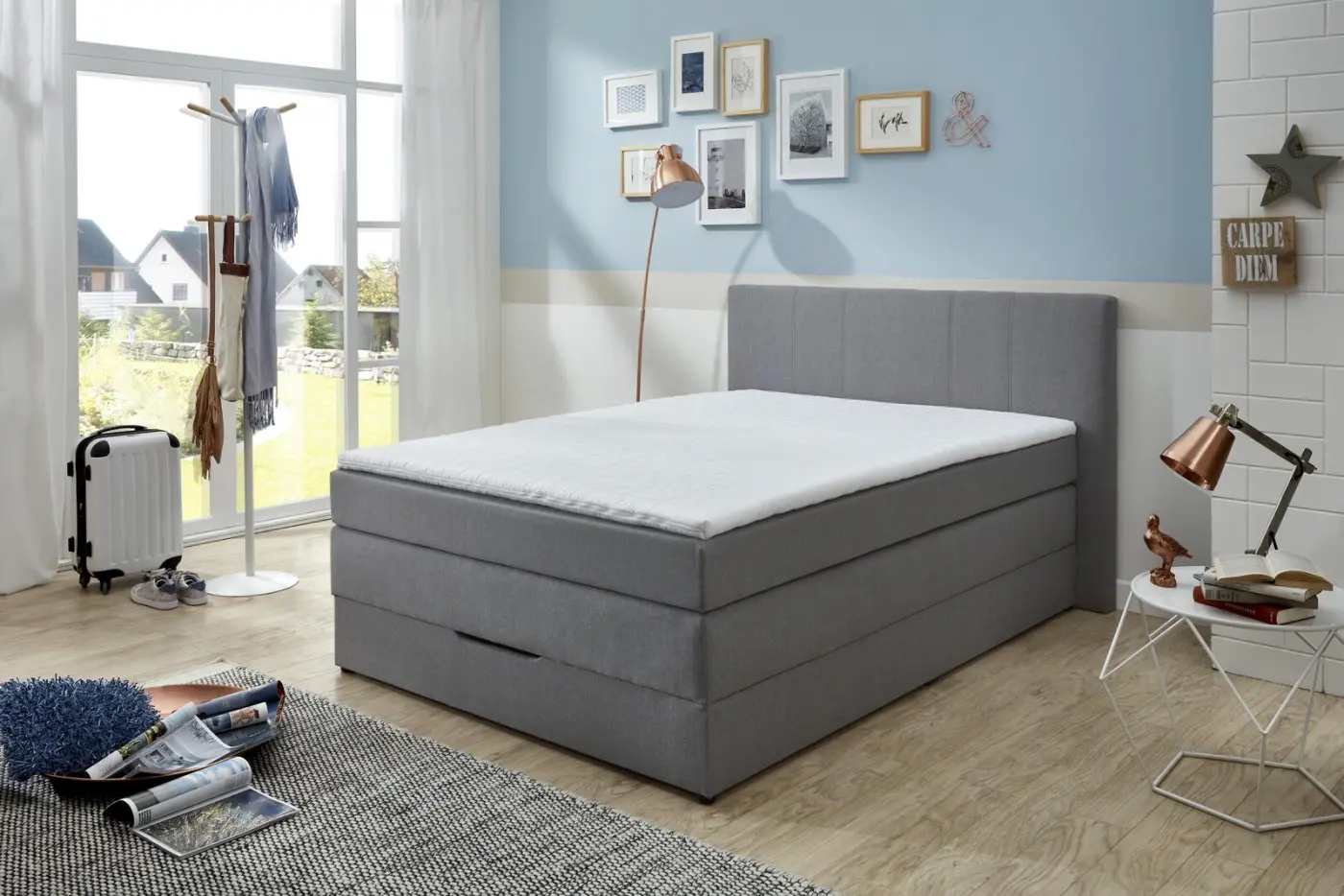 sun garden Boxspringbett BX 1330 Florida silber