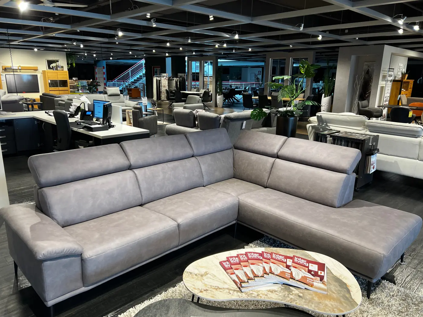 Dietsch  Eckkombination 153 - Moon graubraun ca. 270  x 220 cm