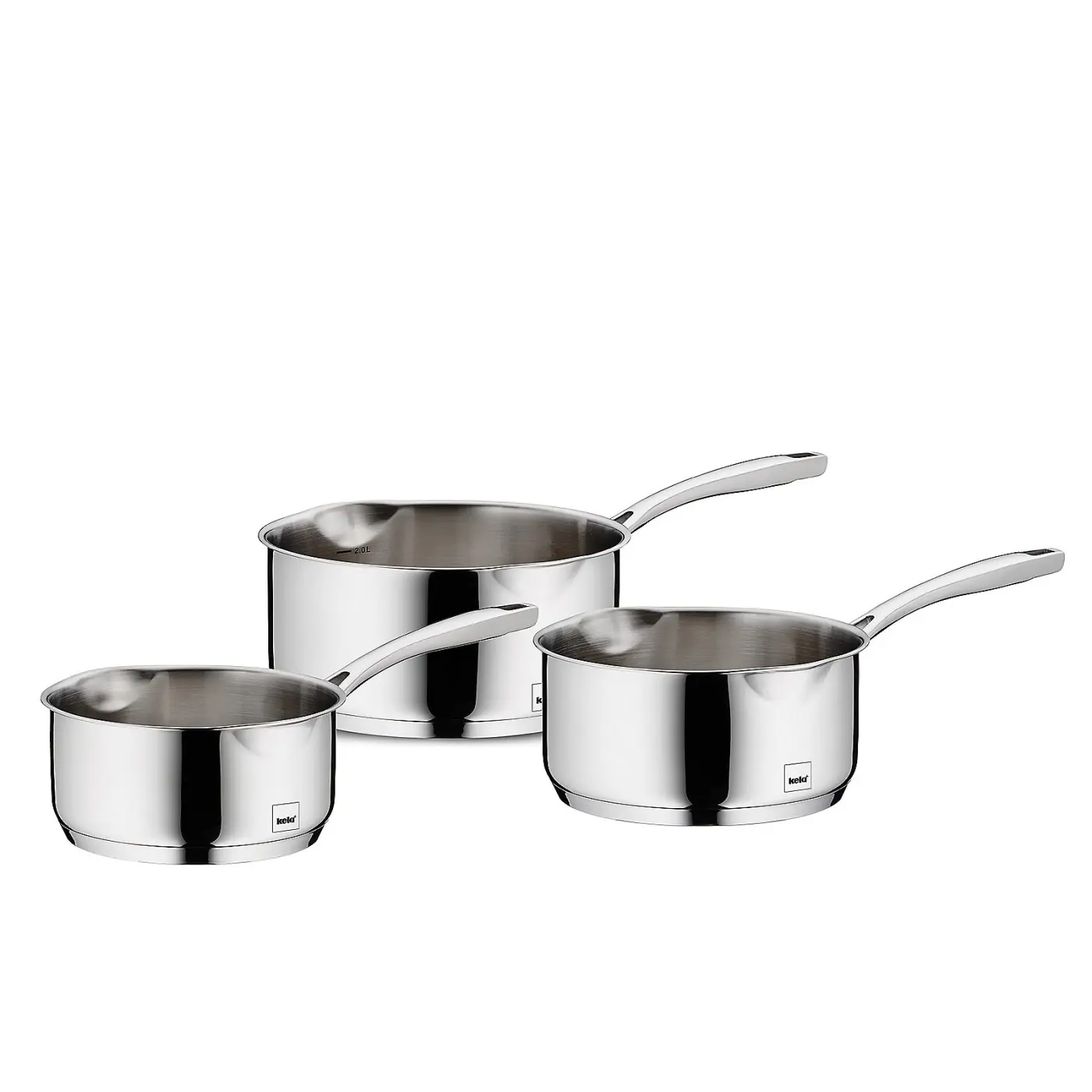 Kela Stielkasserollen-set Flavoria Edelstahl 18/10
