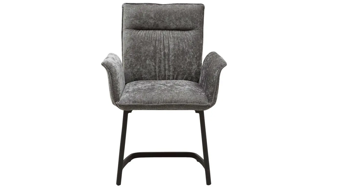 Interliving Design-Schalenstuhl mit Armlehnen Serie 5106 grau/schwarz Interliving Design-Schalenstuhl mit Armlehnen Serie 5106 grau/schwarz