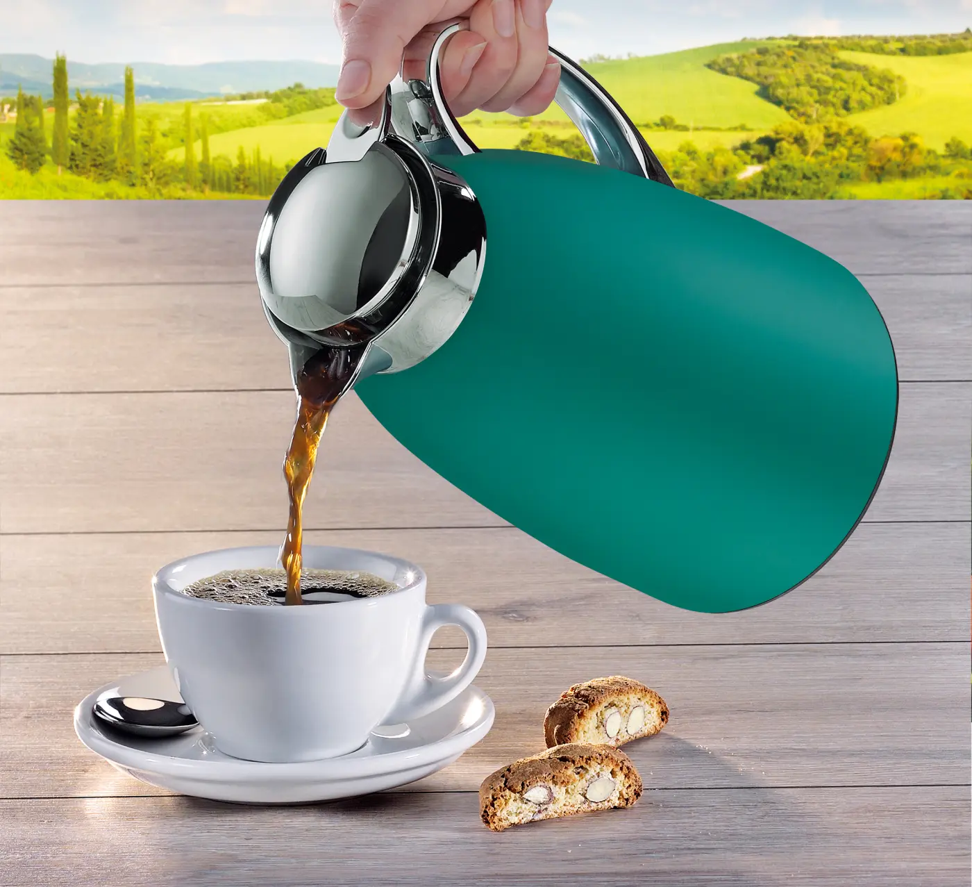 Cilio Isolierkanne VENEZIA dunkelgrün matt