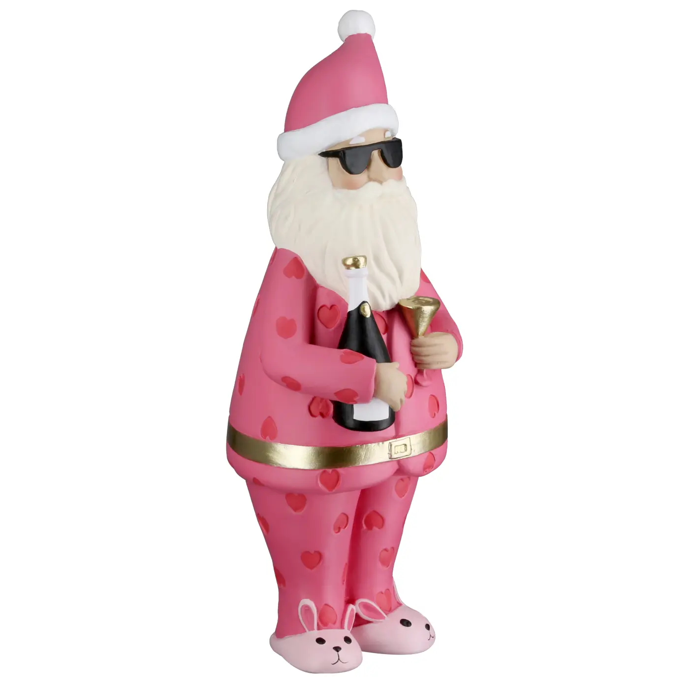 Gilde Figur Crazy Xmas pink, rosa L 9 x B 9.5 x H 22.5 cm