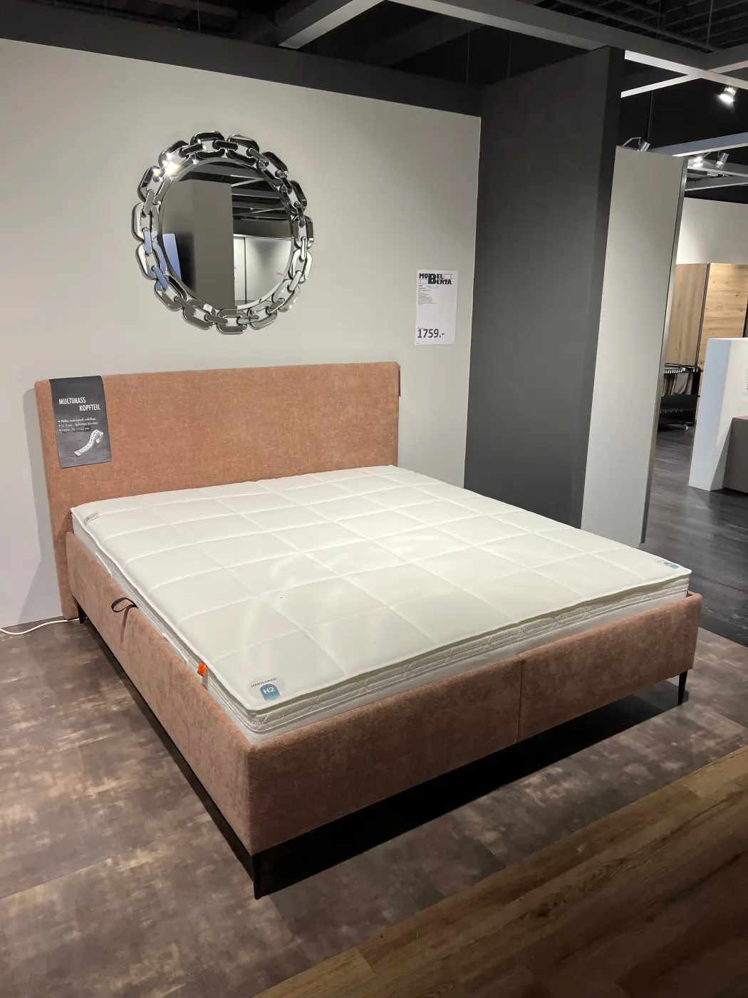 Oschmann Polsterbett  DREAMPLACE 2.0 PB hellbraun LF ca. 180 x 200 cm