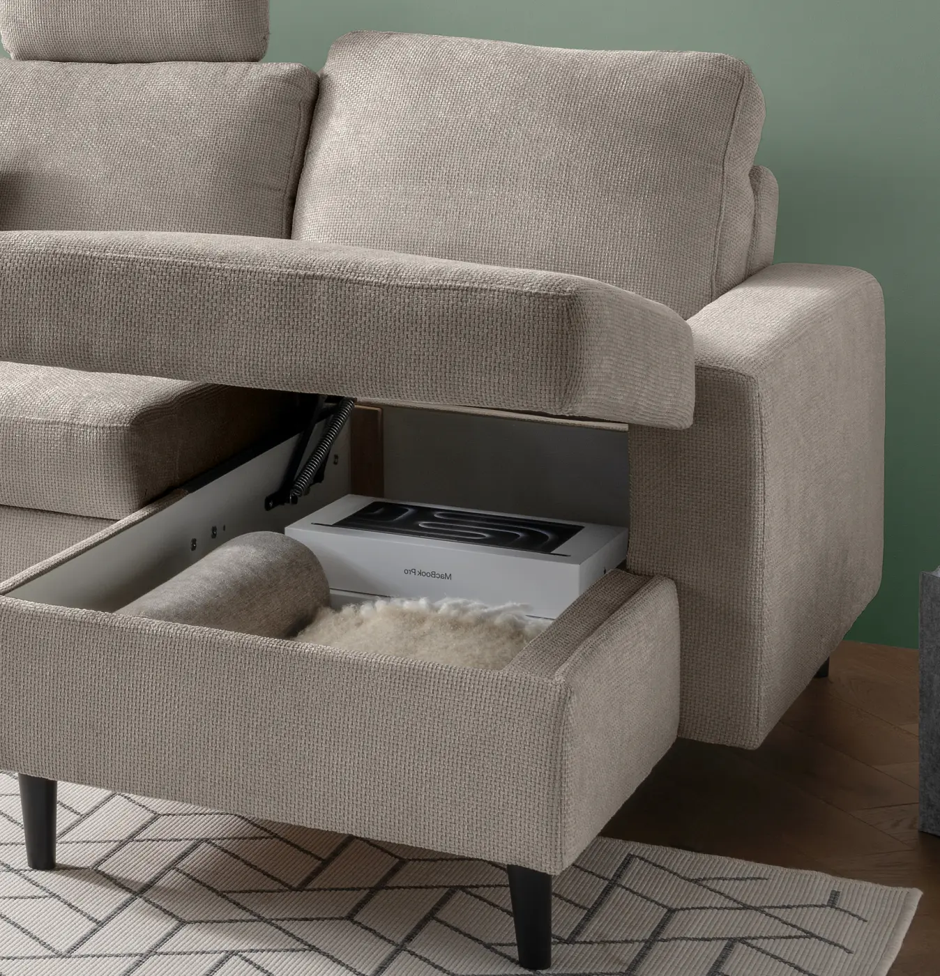 Benformato Funktionspolsterecke Passione Amanti taupe ca. 200 x 305 x 153 cm