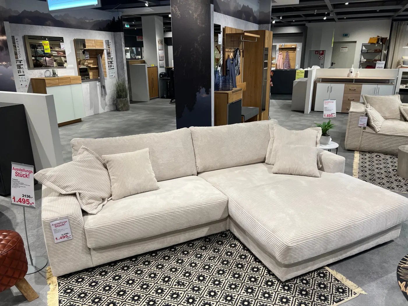 Gutmann  Eckkombination Bari weiß 279 x 180 cm 