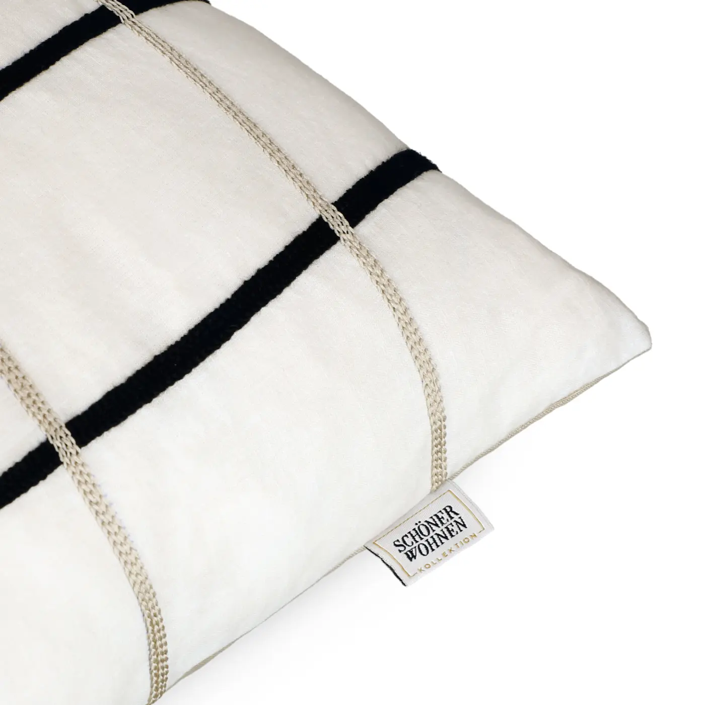 Schöner Wohnen Zierkissenhülle ohne Füllung  Karo beige 45x45cm