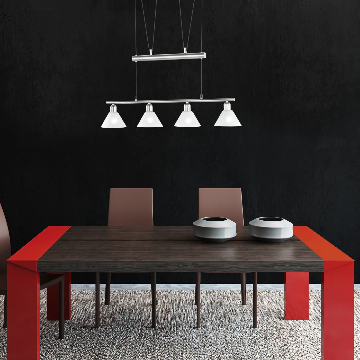 Trio Leuchten  Pendelleuchte Stamina Metall/Nickel matt