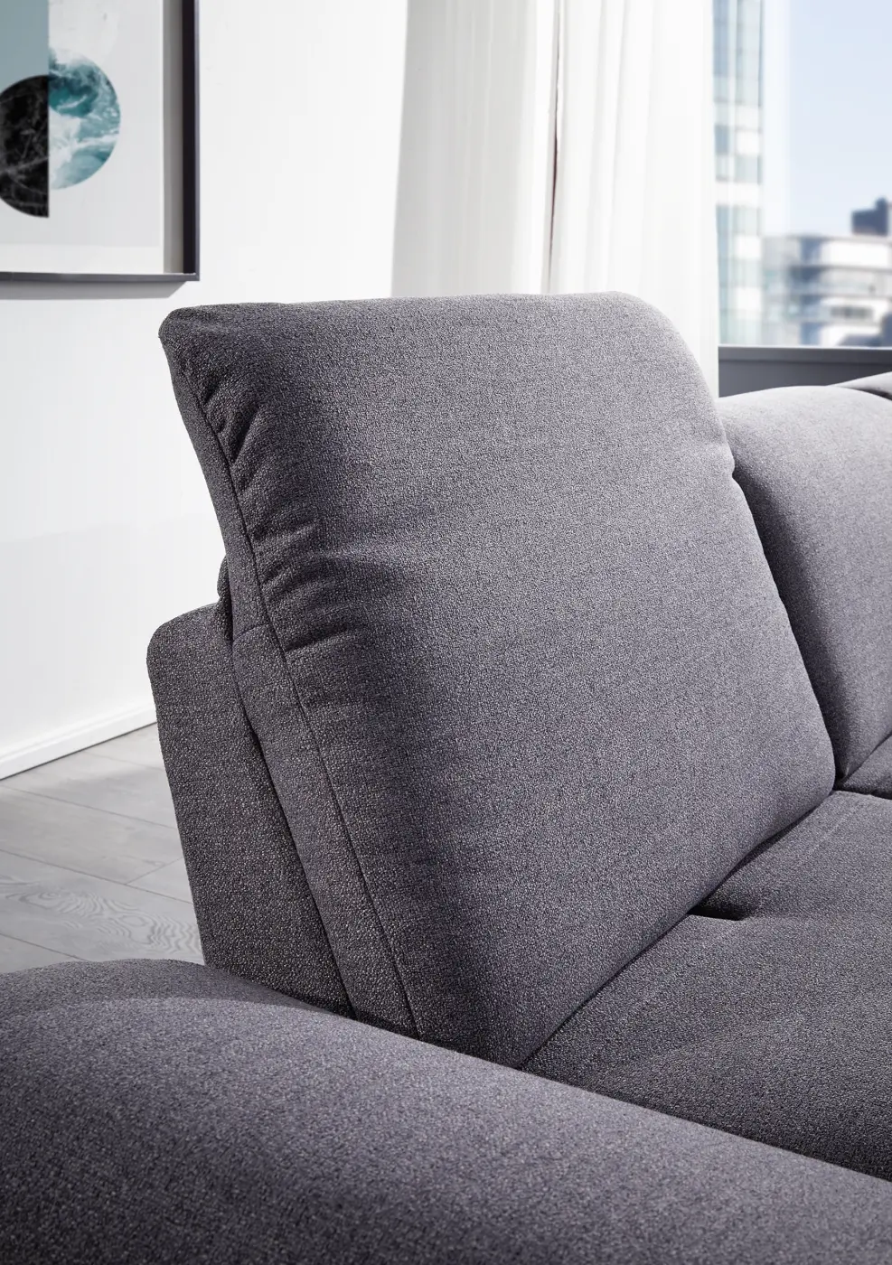 Dietsch Wohnlandschaft 754 - Tiamo grau ca. 275 x 205 cm