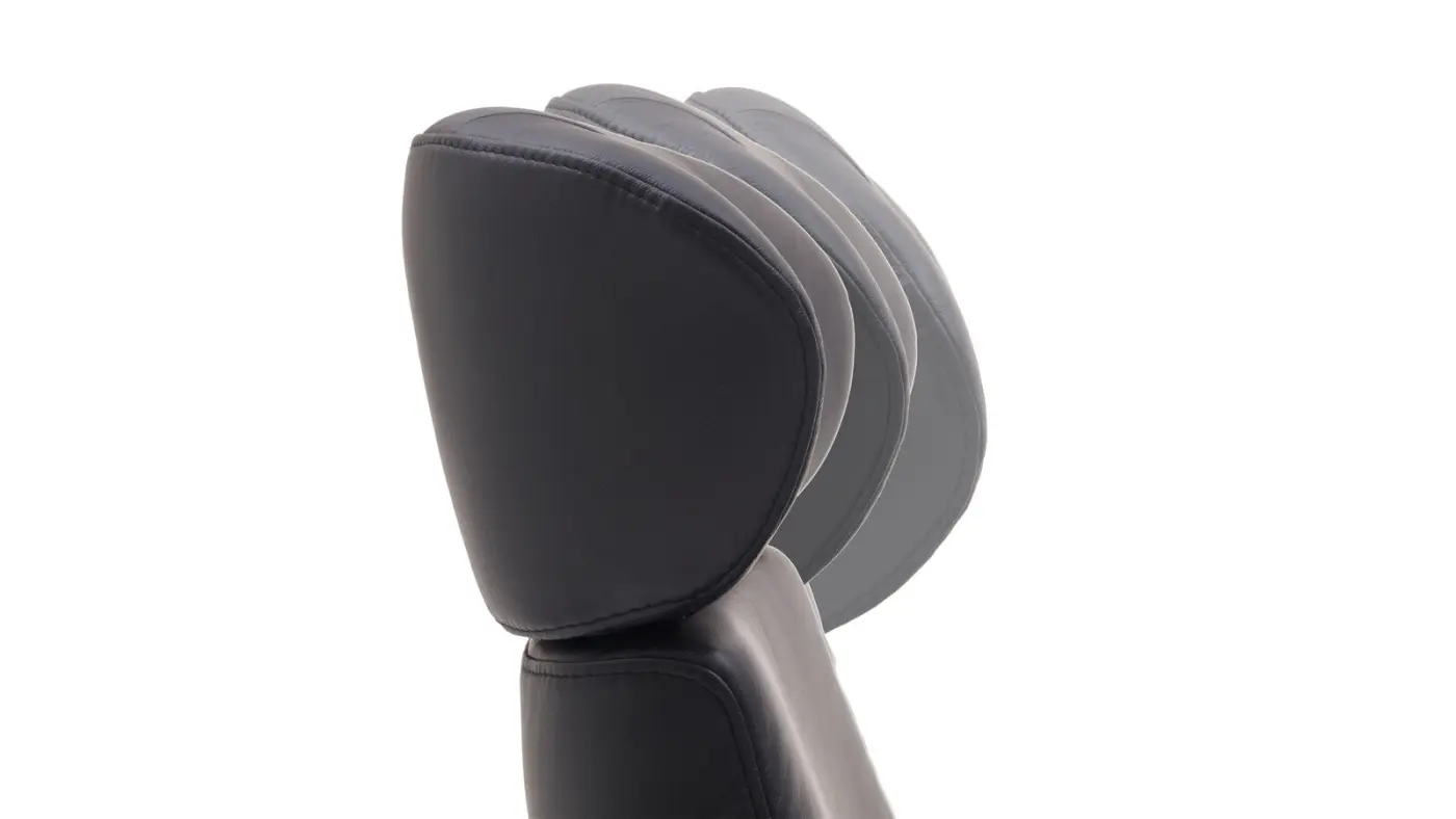 Conform Relaxsessel Leder schwarz Fuß alu