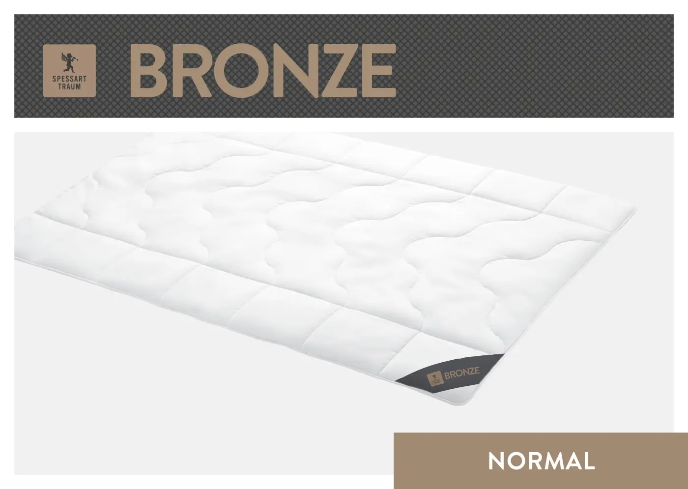 Spessarttraum Faserdecke Bronze, 135 x 200cm, 0,9 Gramm weiß