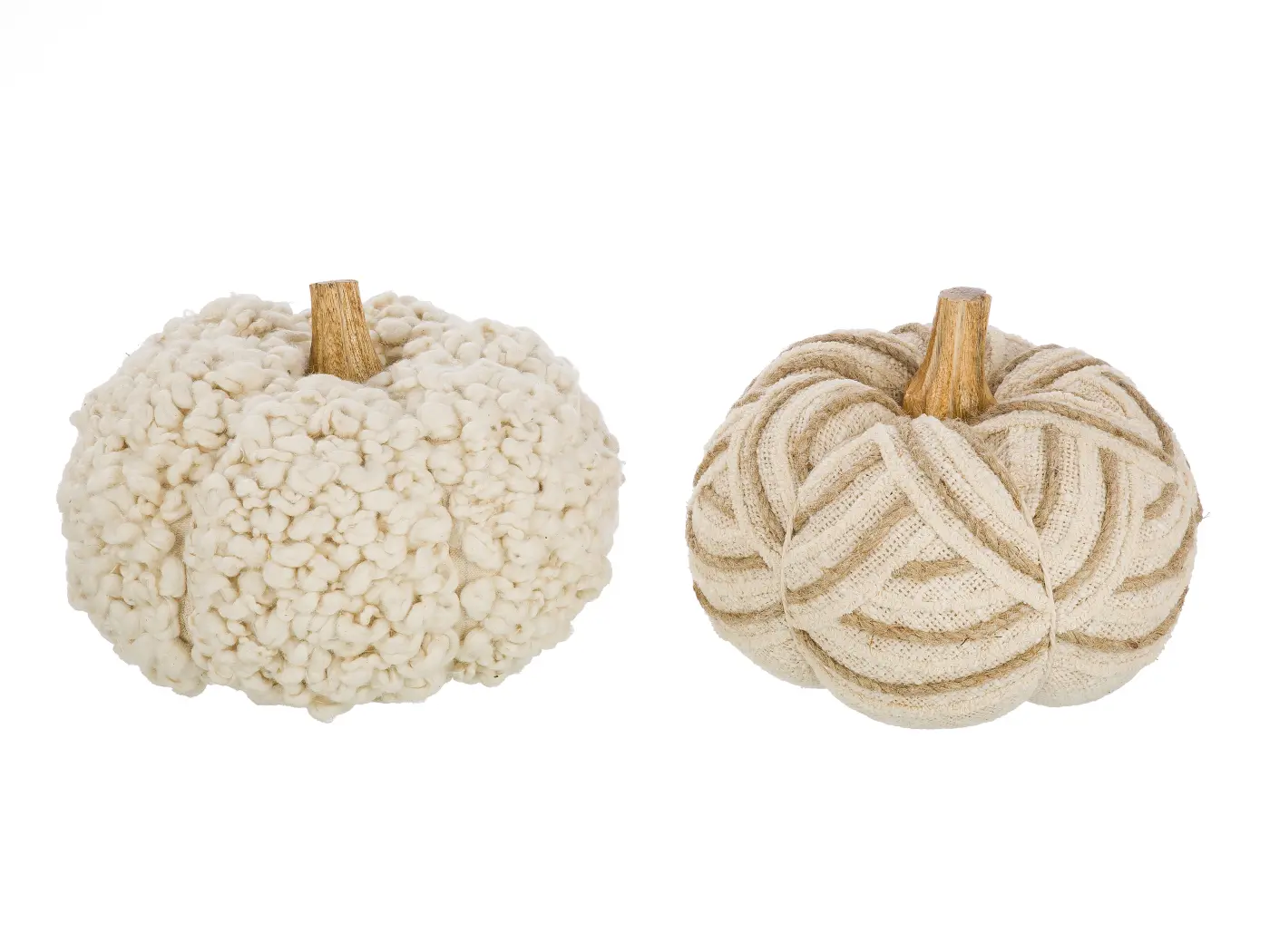 Gilde Handwerk Deko-Kürbis Pumpkin Holz creme 15 cm