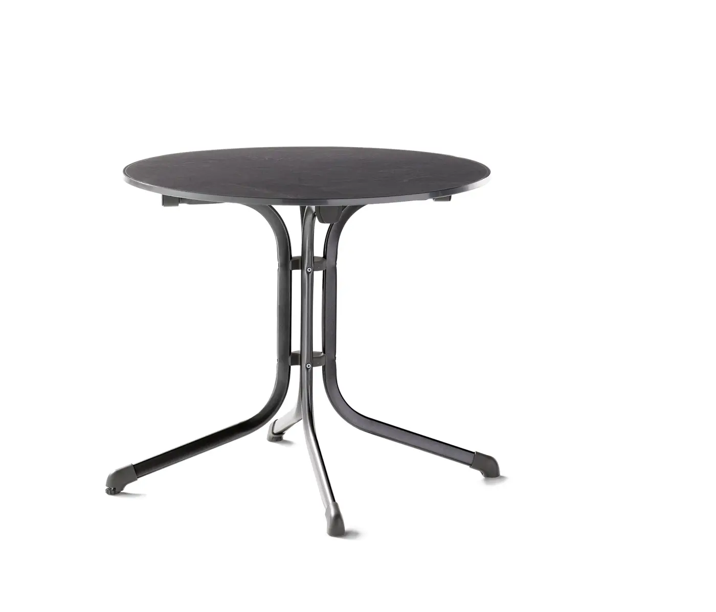 Sieger Boulevard-Klapptisch eisengrau / Schiefer anthrazit   rd. 85cm