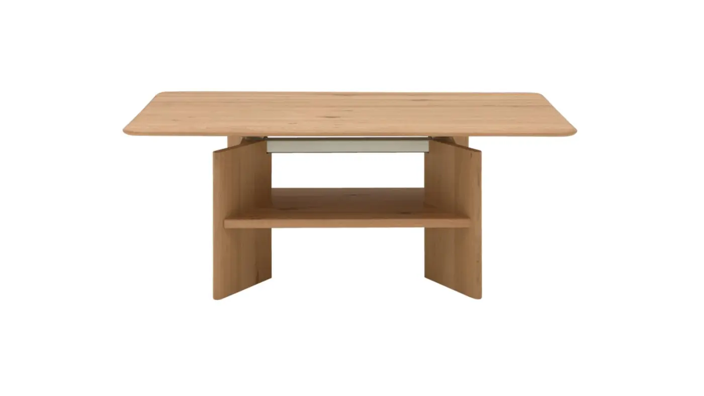 Interliving Couchtisch Serie 2028 Wildeiche massiv  ca. 120 x 49,5 x 68,5 - 70cm