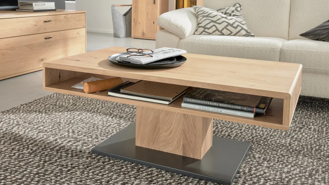 Interliving  Couchtisch Serie 2024 Eiche furniert ca. 115 x 45 x 65 cm