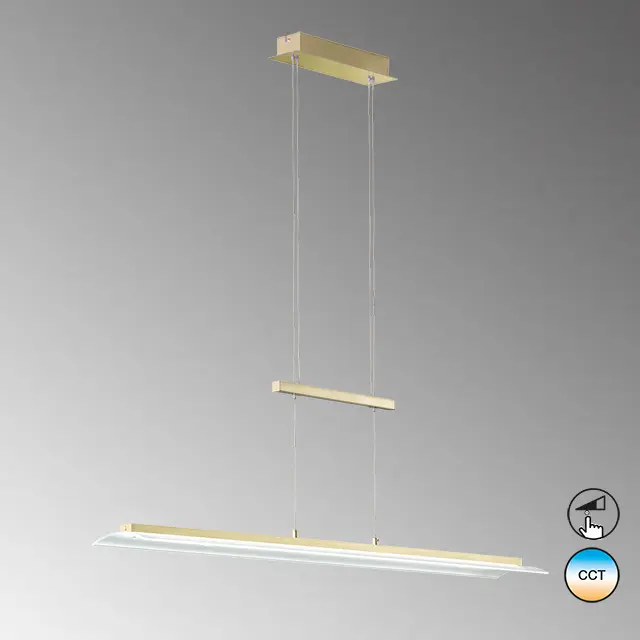 Fischer & Honsel  Pendelleuchte Roof Messingfarben