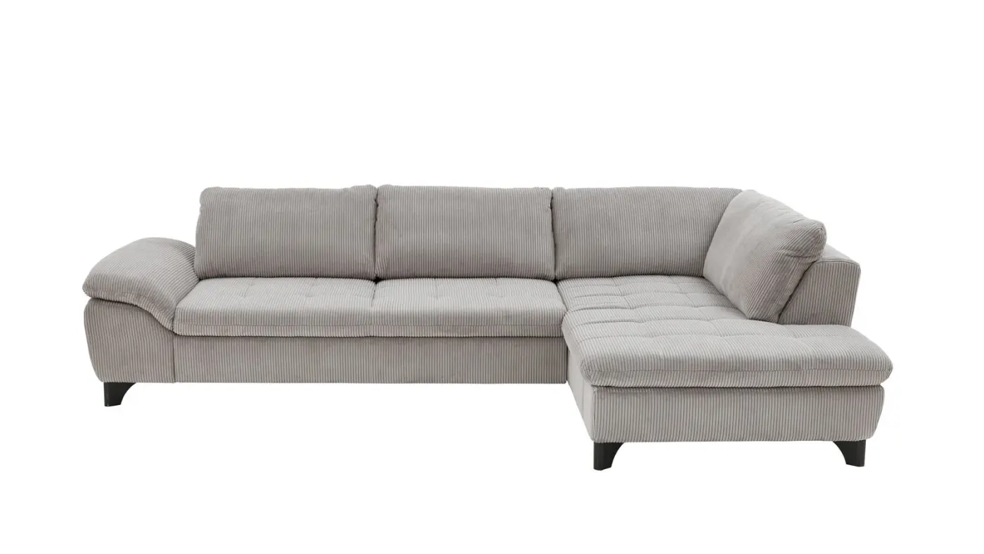 Megapol Wohnlandschaft VS-MP1028 Cord grau ca. 306 x 197 cm