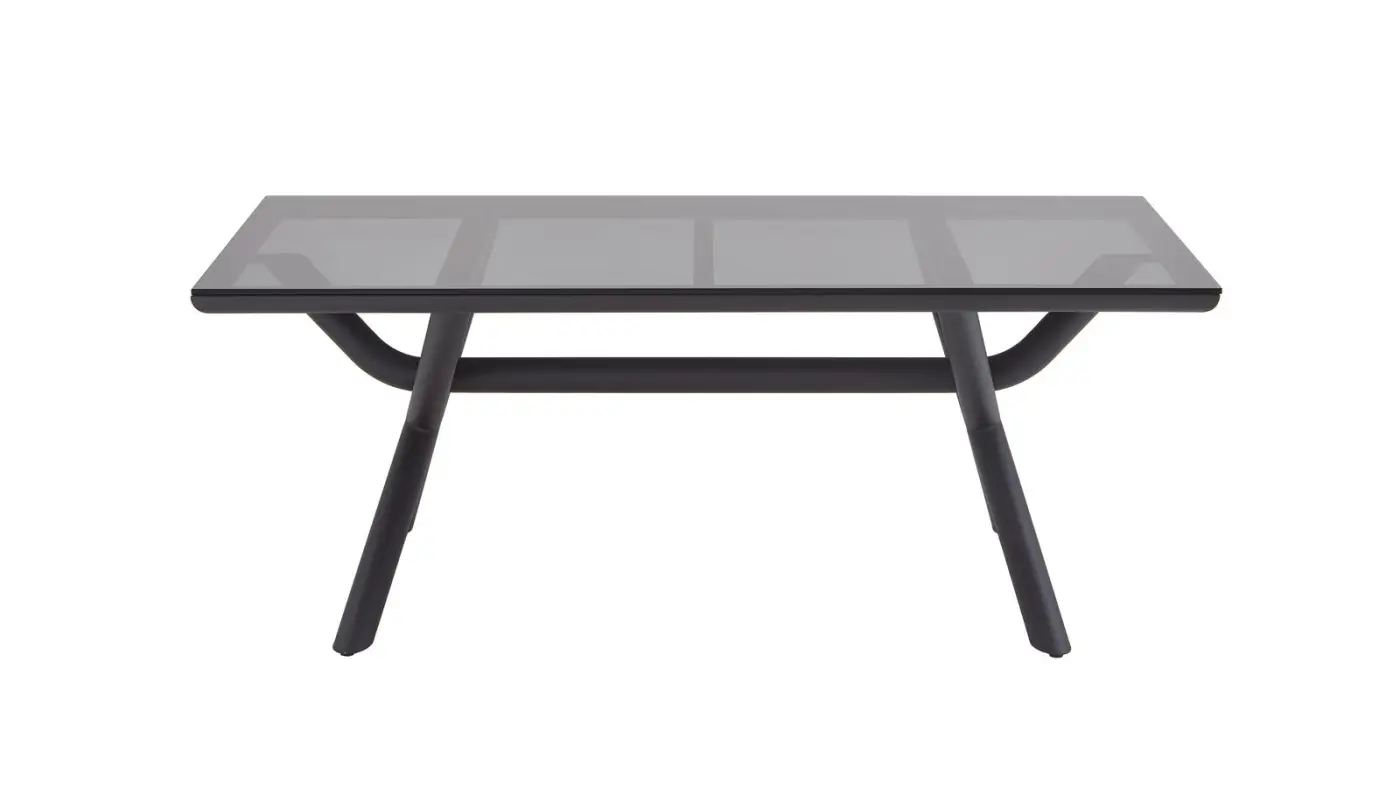 MCA Esstisch Bayeux Glas schwarz  200 x 76 x 100cm