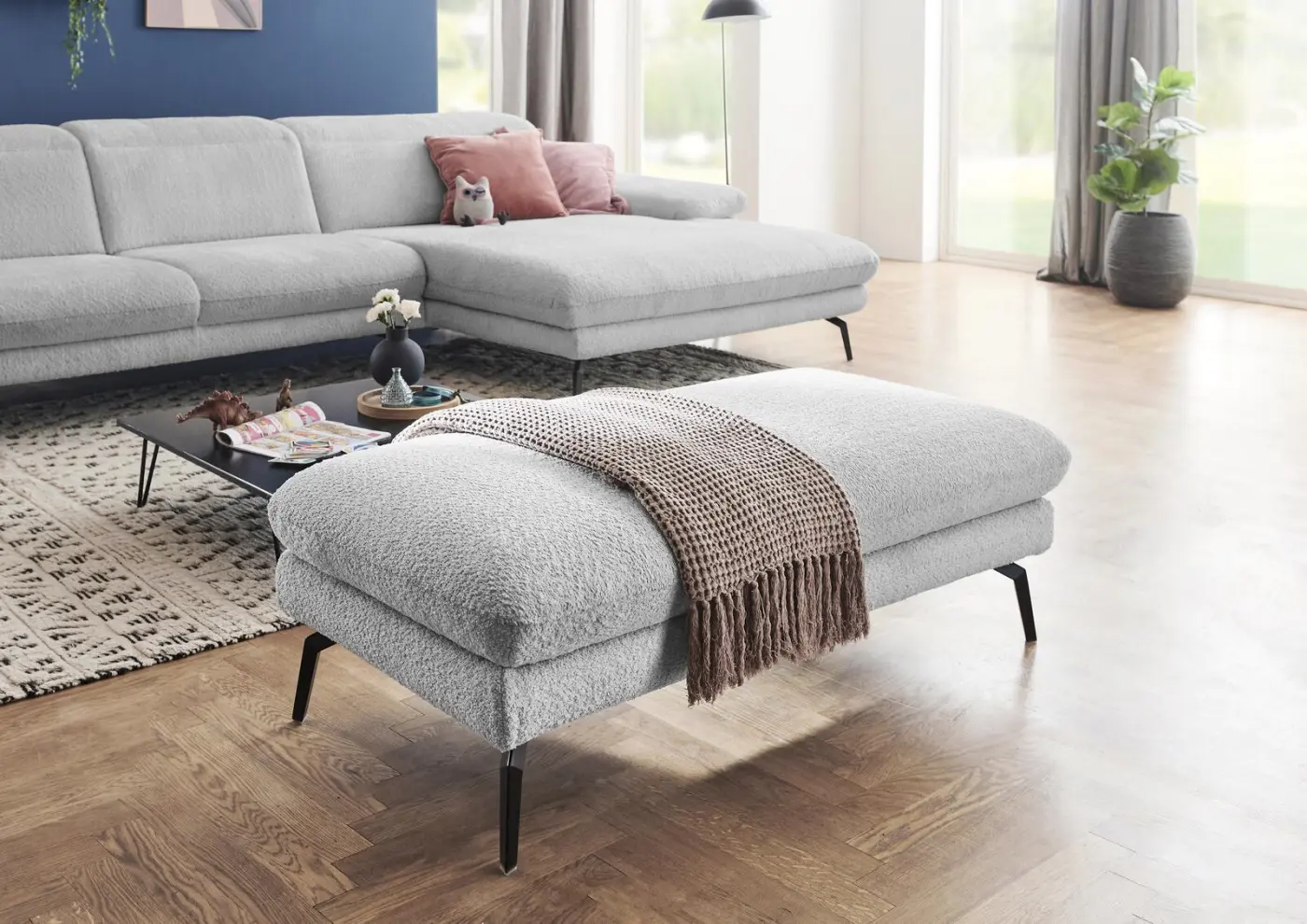 Megapol XXL Hocker MM-PM 1171 grau ca. 133 x 68 cm