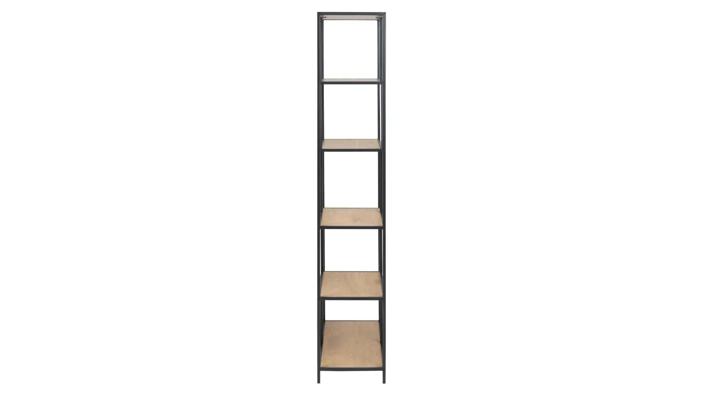 Actona Regal Seaford 77x185x35cm schwarz Wildeiche Nachbildung Actona Regal Seaford 77x185x35cm schwarz Wildeiche Nachbildung