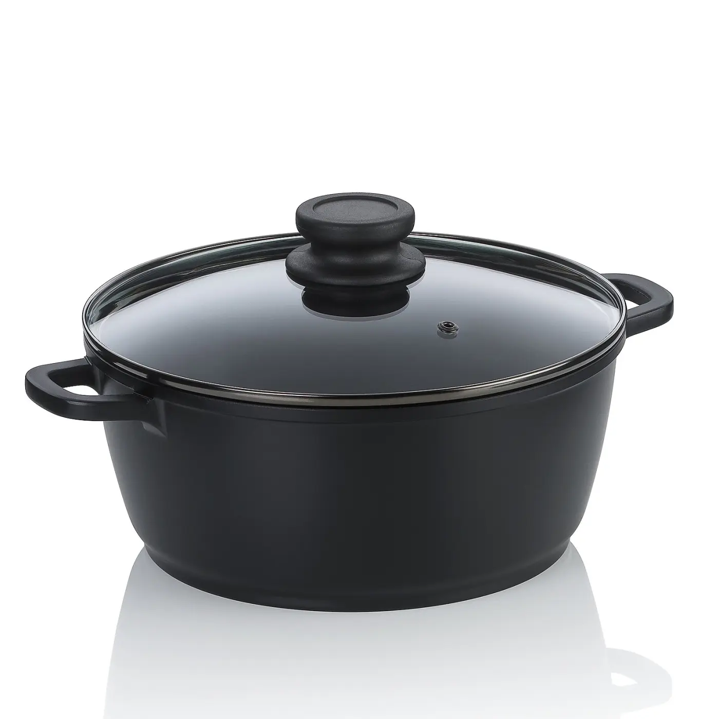 Kela Fleischtopf Atura Aluguss schwarz 10,5cm 24cmØ 3,2l