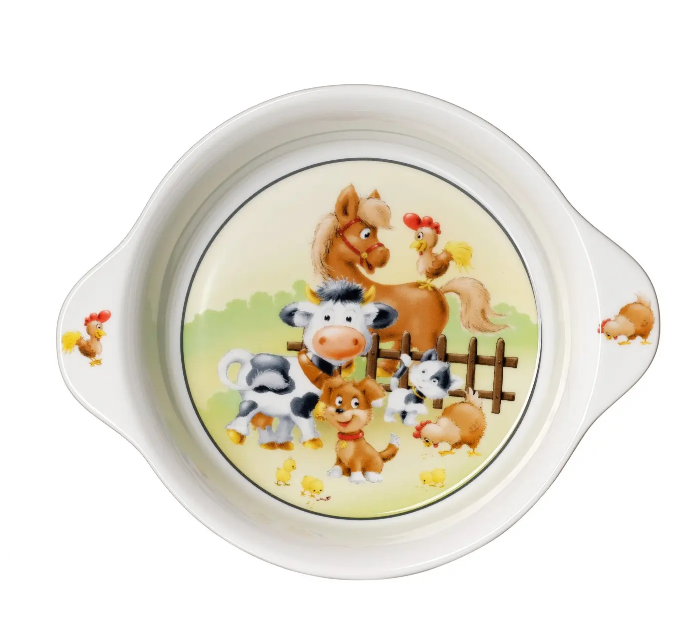 Ritzenhoff & Breker Kinderschale mit Griff Hoftiere bunt  21,5 cm