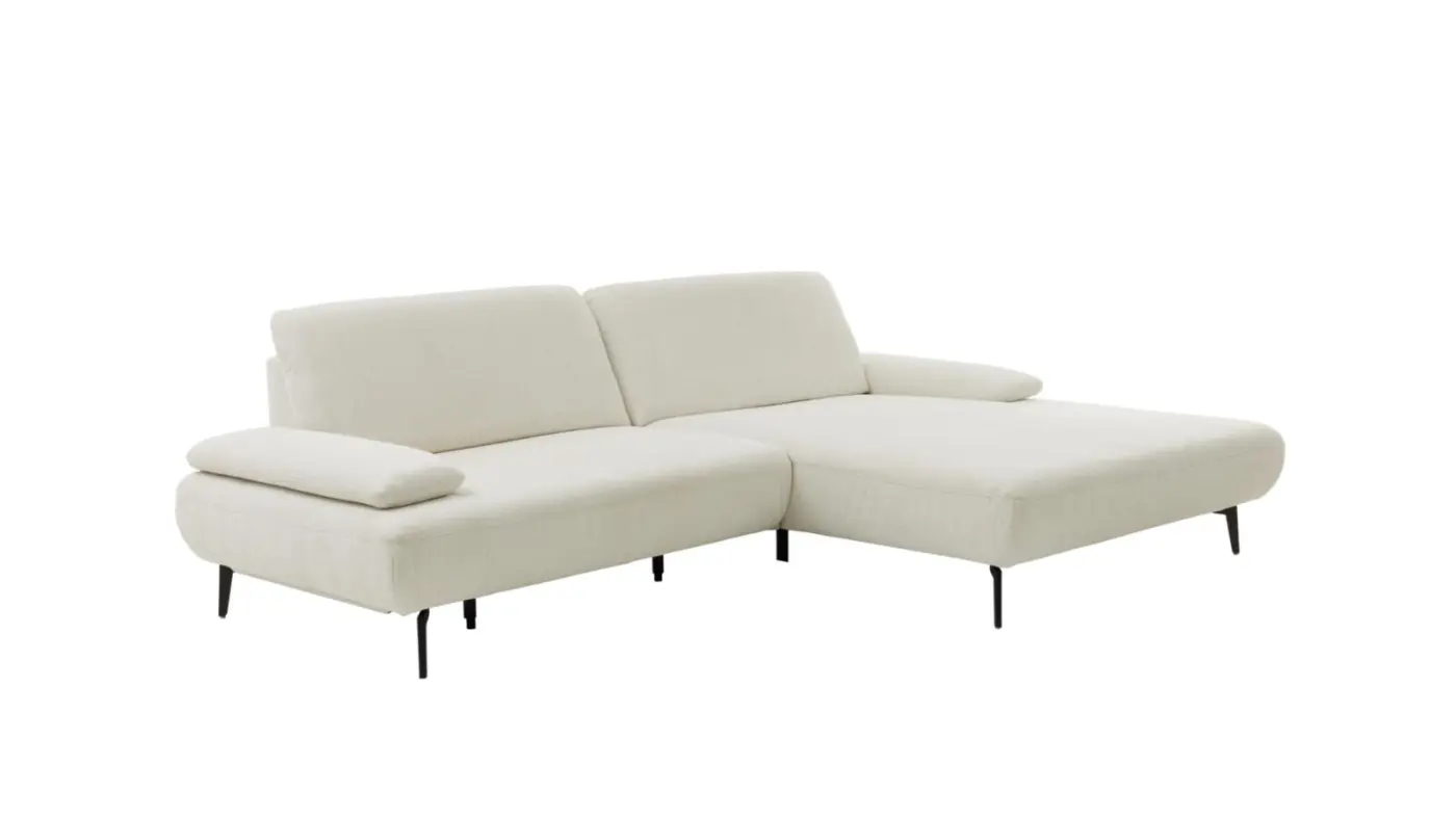 Interliving Wohnlandschaft Serie 4306 mit Funktionen silber ca. 285 x 185 cm