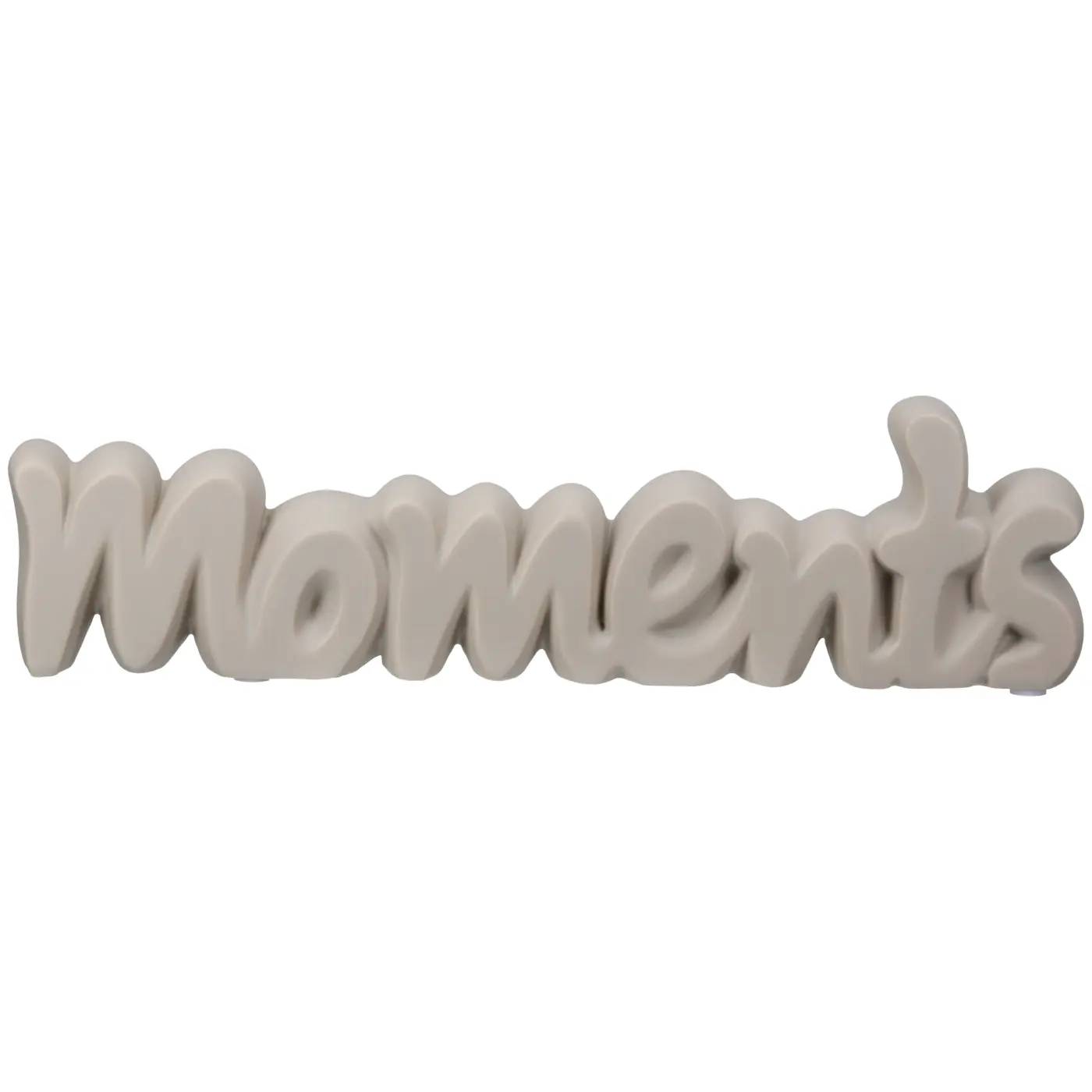 Gilde Schriftzug Moments braun 8 cm Keramik