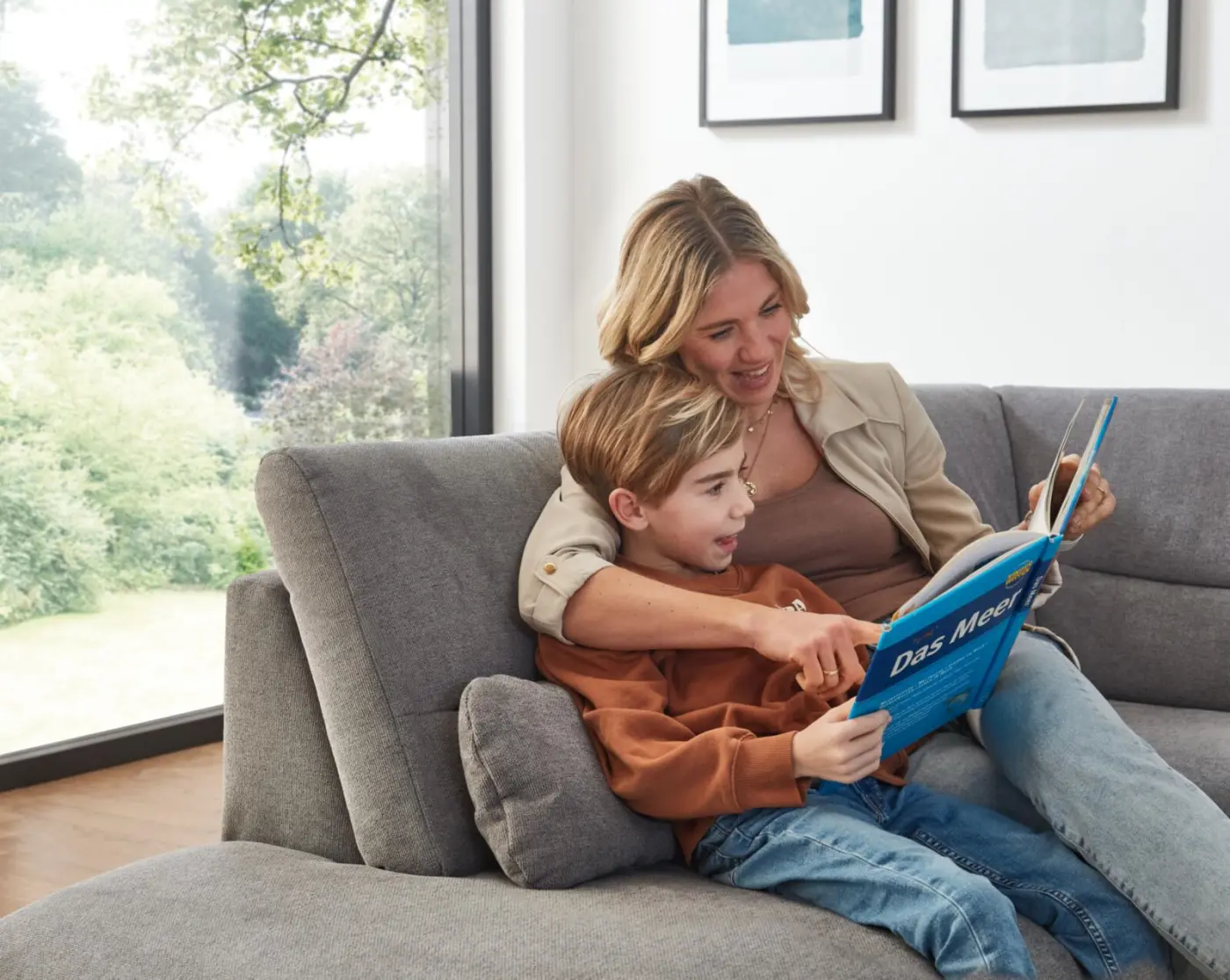 Zehdenick  Wohbnlandschaft MM-ZE1190 mit Funktionen grau ca. 208 x 345 x 180 cm