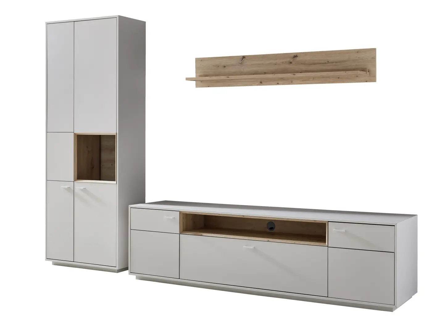 Ideal  Wohnkombination Coruna Kaschmir/Eiche Artisan ca. 297,6 x 208 x 49,9 cm