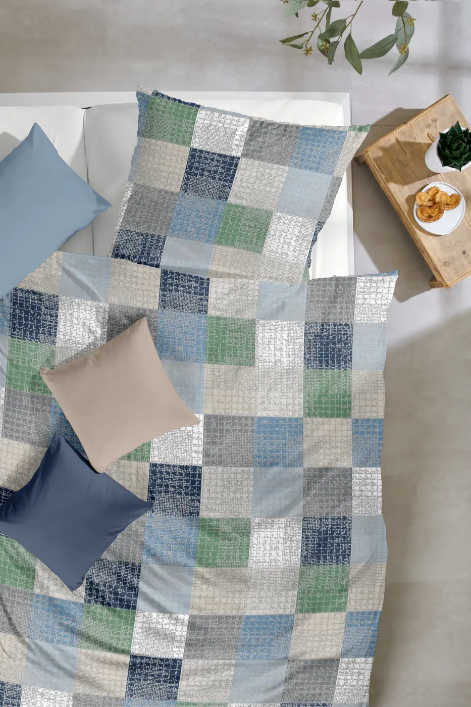 Hahn Biber-Bettwäsche 135x200cm