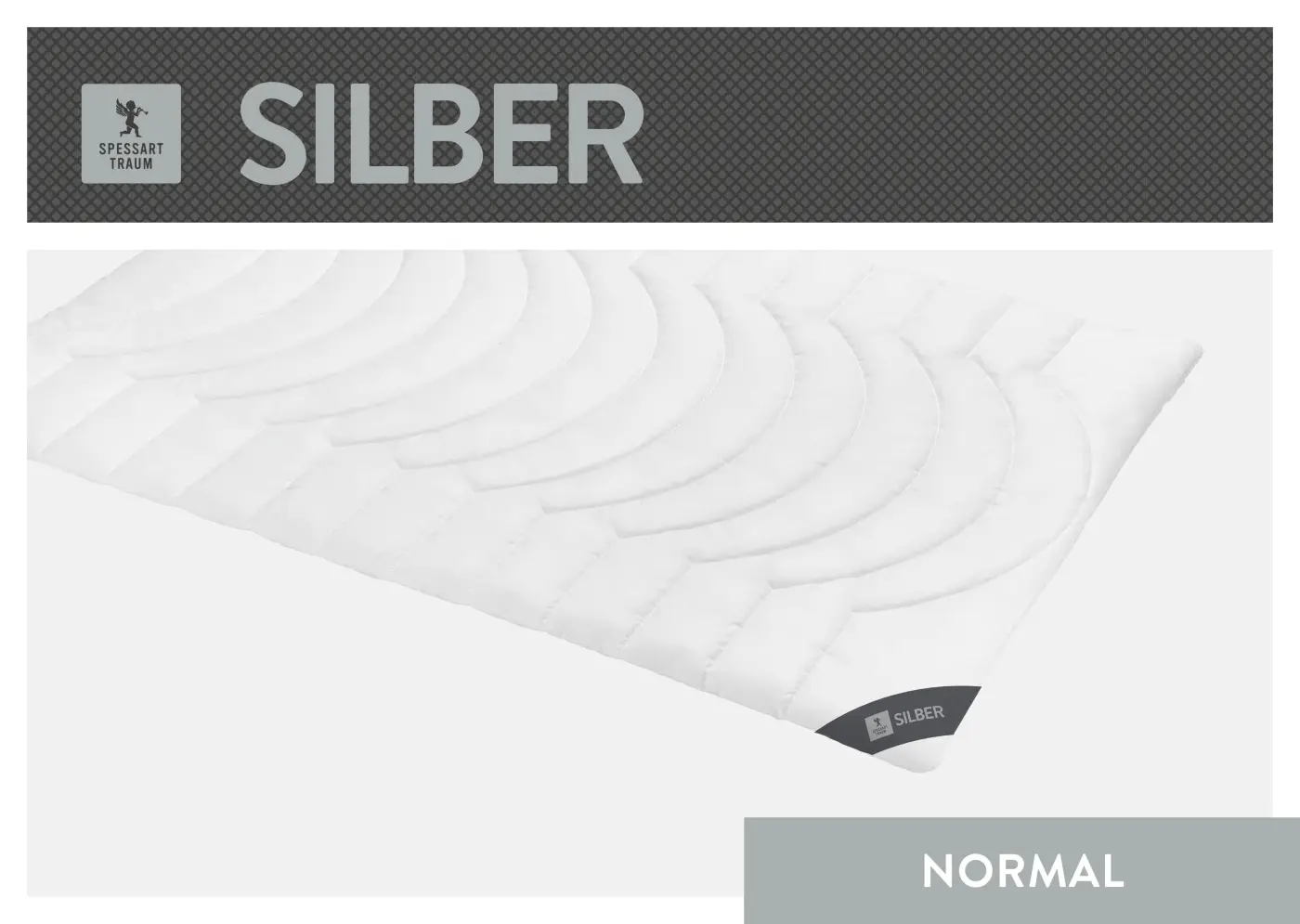 Spessarttraum Faserdecke Silber, 155x 220cm, 0,9 Gramm weiß