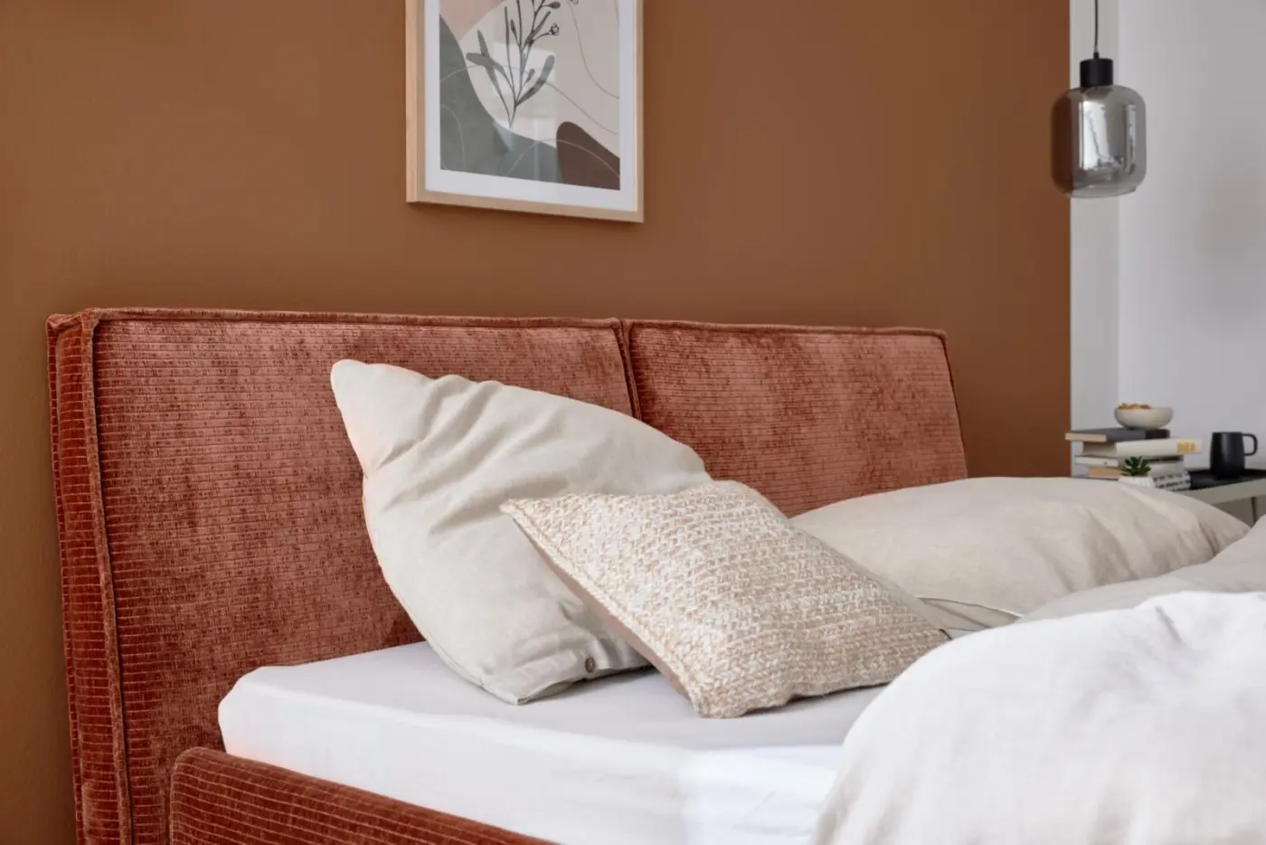 Interliving Polsterbettgestell Serie 1417 Breitcord kupfer LF 180 x 200 cm